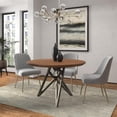 thumbnail image 3 of Walnut Wood Dining Table with brushed Gray Stainless Steel Legs, 3 of 3