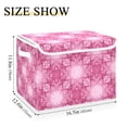 thumbnail image 3 of Foldable Fabric Storage Bin With Handle Collapsible Basket Box Storage With Lid Organizer Flower Of The Prosperous Scene, 3 of 7