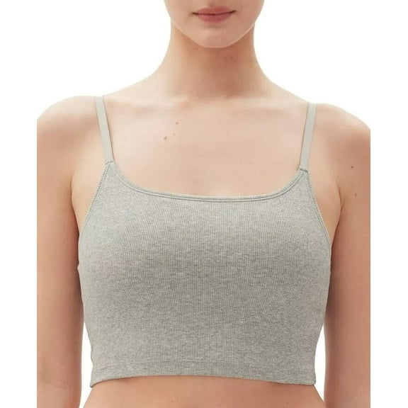 GAP GapBody Women's Logo Comfort Cropped Bralette, Gray Small