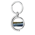 thumbnail image 1 of Peaceful Pond Art Deco Fashion Rotating Keychain Metal Keyring Holder, 1 of 2