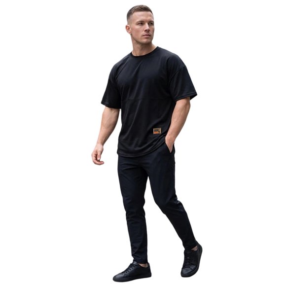 ZHOGXU Summer Oversized Short Sleeve Sports And Fitness Men's T Shirts Loose Fit Workout And Basketball Training Work Wear