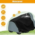thumbnail image 3 of HOMEYA Riding Lawn Mower Cover, Heavy Duty 600D Waterproof Oxford Tractor Cover UV & Dust & Water Resistant, Universal Fit Decks up to 54" with Drawstring & Storage Bag, Black, 3 of 8