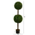 thumbnail image 2 of Nearly Natural 4.5ft. Boxwood Double Ball Topiary Artificial Tree (Indoor/Outdoor), 2 of 4