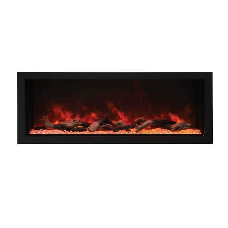 

Amantii Panorama Extra Tall Electric Fireplace with Steel Surround 60-Inch Ice Media