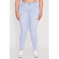 thumbnail image 4 of Women's Plus Size High Waisted Distressed Skinny Jeans, 4 of 5