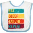 thumbnail image 3 of Inktastic Martial Arts Eat Sleep Tai Chi Repeat Boys or Girls Baby Bib, 3 of 4
