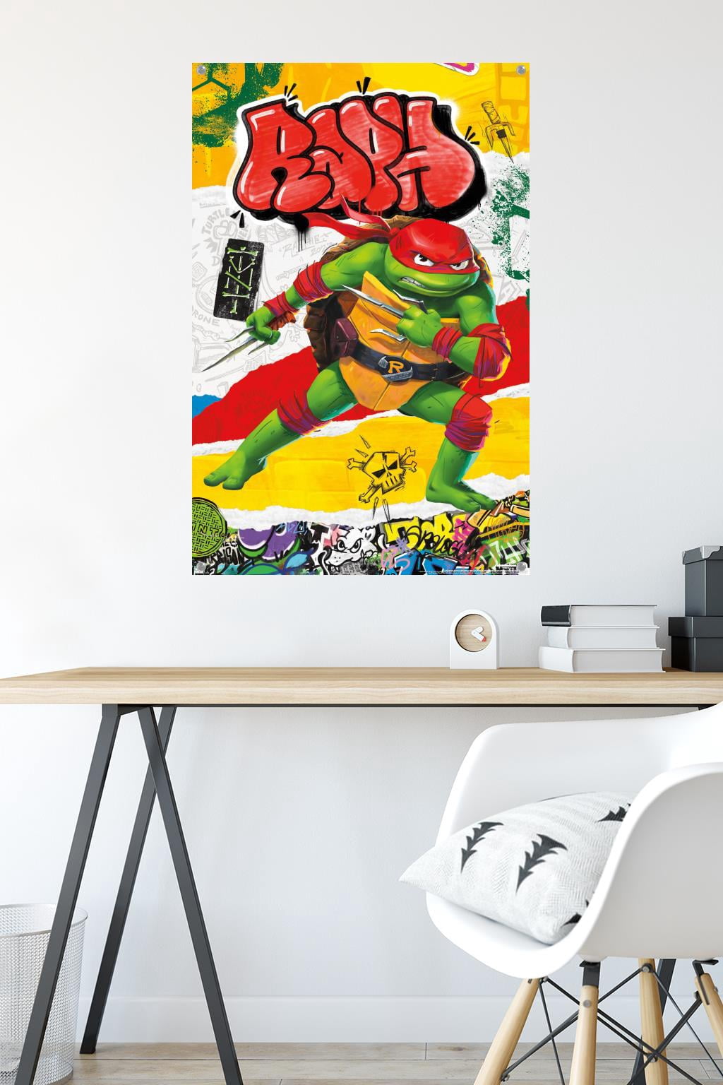 Teenage Mutant Ninja Turtles: Mutant Mayhem - Raphael Wall Poster with Pushpins, 22.375" x 34"