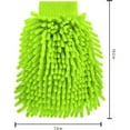 thumbnail image 2 of Car Wash Mitt 2 Pack Premium Chenille Microfiber Wash Mitt Thickened for Car Cleaning Mitts Tools for Winter (Green x2), 2 of 5
