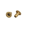 thumbnail image 2 of 500pcs M2x4mm Brass Plated Metal Hollow Eyelets Rivets Gold Tone, 2 of 3