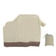 thumbnail image 1 of Funda de tela Oxford de primera calidad para parrilla, revestida en plata 420D, impermeable y a prueba de polvo, 104 x 68,5 x 124 cm, beige/marrón, refugio para barbacoa al aire libre., 1 of 8