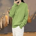 thumbnail image 4 of Fewfanhot Sweatshirt for Women Fashion Sweaters Loose Long Sleeve Pullover Knit Solid Color Drawstring Hooded, 4 of 6