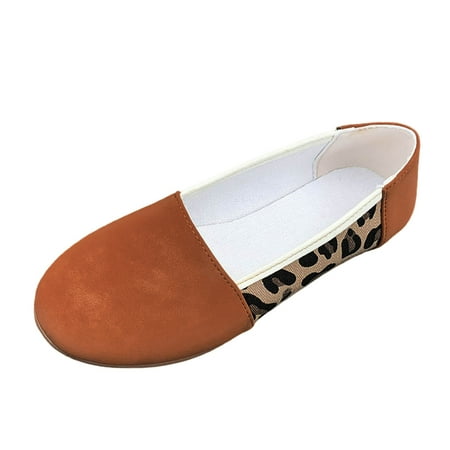 

nsendm Female Shoes Adult Ladies Casual Shoes for Women Flat Bottomed Comfortable Casual Shoes Comfort House Slippers Women Brown 8