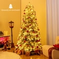 thumbnail image 2 of Costway 7 FT Artificial Snow-flocked Christmas Tree with 160 Balls, Lights, 806 Branch Tips, 2 of 10