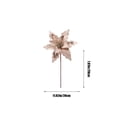thumbnail image 3 of JingChun 1Pc Velvet Artificial Poinsettia Flowers Fake Poinsettia Blooms for Christmas Trees and Holiday Decorations, 3 of 6