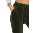 thumbnail image 6 of TEMOFON Lounge Jogger Pants for Women Velour Casual Comfy Sweatpants – Armygreen Tapered Cuffs Joggers XL, 6 of 7