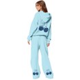 thumbnail image 2 of Cherry Sweat Set for Women Cherry Sweatpants Set for Women Women's 2 Piece Outfits Cherry Trim Print Hoodie Sweatsuit Sets Oversized Sweatshirt Wide Leg Sweatpants With Pockets, Light Blue-XXL, 2 of 6
