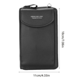 thumbnail image 4 of Cartera de cuero Bolso de hombro de cuero de PU Monedero Bolso cruzado Monedero Bolsa de almacenamiento de tarjetas de dinero, Negro Inevent AP001028-03, 4 of 7