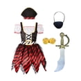 thumbnail image 6 of Halloween Cosplay Costume Gothic Pirate Costume Captain Corset Outfit for Women Gir'ls Vintage Holiday Party Birthday Gift Masquerade Birthday Gift Theme Party Roleplay Outfit Clothes Costume, 6 of 8