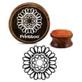 thumbnail image 1 of Printtoo Scrap-booking Floral Mandala Pattern Craft Stamp Round Wooden Rubber Stamps-2 Inch, 1 of 2