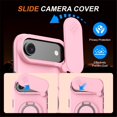 thumbnail image 3 of Slide Privacy Lens Phone Case for Apple iPhone Air, Built-in Magnetic Ring 360° Rotatable Metal Kickstand Hard PC Soft TPU Shockproof Protective Case, 3 of 8