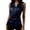 Navy, variant on Women's Wrap V Neck Side Drawstring Satin Sleeveless Tank Tops Silky Ruched Waist Solid Color Dressy Camis for Business Office Cocktail Night Out Daily(Black, XXL)