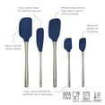 thumbnail image 3 of Tovolo Flex-Core Spatula Stainless Steel Handled Set (Set of 5) - Deep Indigo, 3 of 6