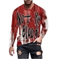 thumbnail image 1 of Virmaxy Haut à Manches Longues Imprimé Halloween pour Hommes 2024 Col Rond Multicolore-17 L, 1 of 5