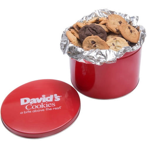 David's Cookies Fresh Baked Cookies Gift Tin, 48 count, 4 lbs