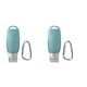 thumbnail image 1 of Yuarrent Botella de viaje de silicona portátil Sub botella de almacenamiento colgante pequeño contenedor vacío Verde claro 60ml 2piezas, 1 of 6