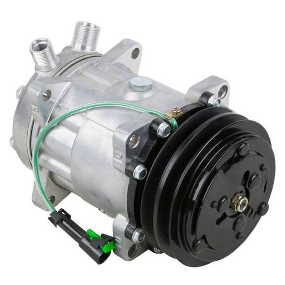 AC Compressor & 125mm Double V-Belt A/C Clutch Replaces Sanden SD7H15HD 4652 7824 8061 24v - BuyAutoParts
