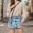 thumbnail image 5 of HELLHERO Christmas Snowman Crossbody Purse, Adjustable Strap Handbag PU Leather Durable Satchel Bag for Weekend Trips Daily, 5 of 7