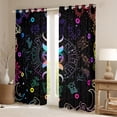 thumbnail image 2 of Homewish Kids Psychedelic Constellation Curtains Pack of 2 (42x84 Each), Tribal Sun Moon Curtains Blackout, Glitter Stars Print Bedroom Curtains, Curtains Blackout Home Decor, 2 of 6