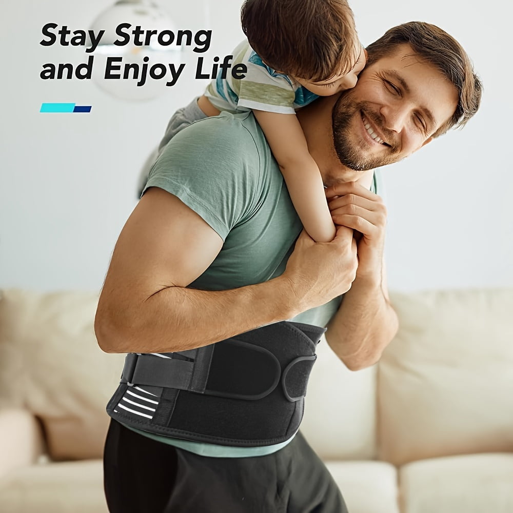 Lumbar Back Brace with Removable Pad, Adjustable Lower Back Pain Relief Support for Men and Women, Comfortable Support Belt Ideal for Lower Back Pain, Sciatica, Scoliosis