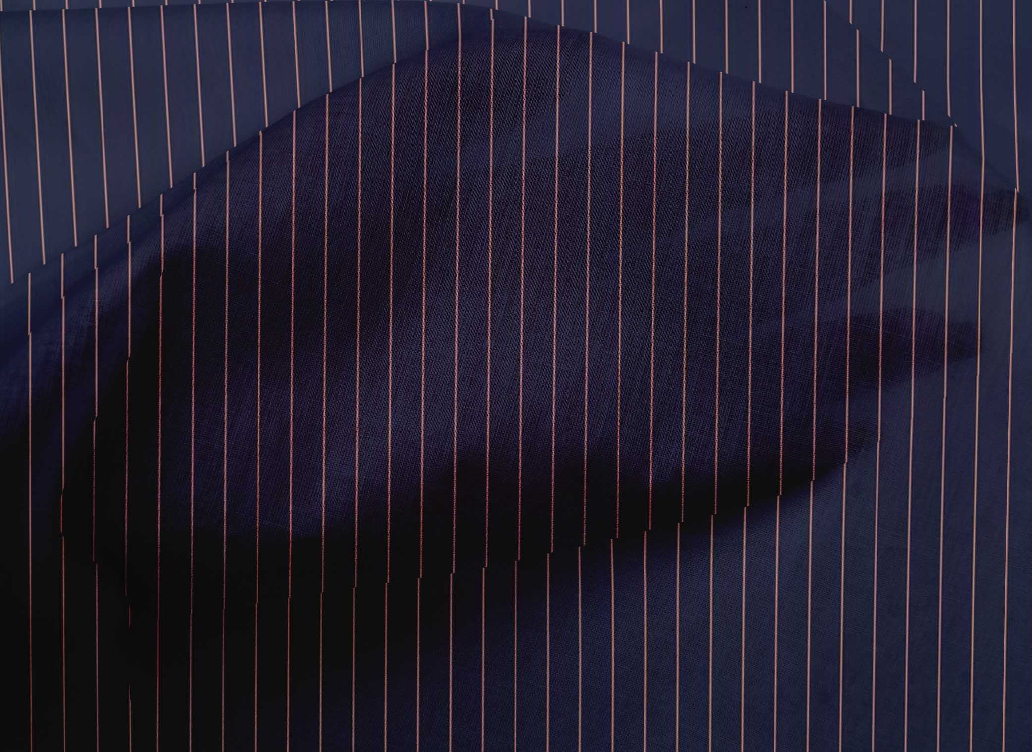 oneOone Cotton Cambric Navy Blue Fabric Pin Stripe Sewing Fabric By The Yard Printed Diy Clothing Sewing Supplies 56 Inch Wide