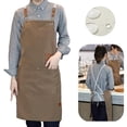 thumbnail image 4 of Back  Apron, Waterproof  Apron with Adjustable Straps and Spacious Pockets Comfortable Fashionable Apron for Coffee Shops Nail Salons, 4 of 8