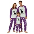 thumbnail image 6 of Zwiiyzr Family Christmas Pajamas Matching Sets for Dad Parent Child Outfit Christmas Set Printed Home Clothes Sleepwear Long Sleeved Jumpsuit Father Style Purple-Dad, 6 of 7