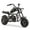 Black, variant on Aoemoe Gas Mini Chopper Bike, DB003 Model 49.4 CC 2-Stroke Dirt Bike with Big Headlight, Rear Shock Absorber, Metal Frame, Disc Brakes, Max Load 165Lbs, Up to 18Mph（Gray）