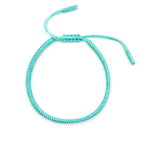 Ayyufe Unisex Bracelet Solid Color Handmade Rope Braided Lucky Bangle for Party