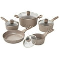thumbnail image 1 of Mosaic 9 Piece Non-Stick Aluminum Cookware Set with Glass Lids, 1 of 2