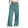 thumbnail image 3 of Women's Breathable High Waist Exercise Trousers Wide Legged Design Stretchable Pants For Pilates Running Daily Wear, 3 of 9