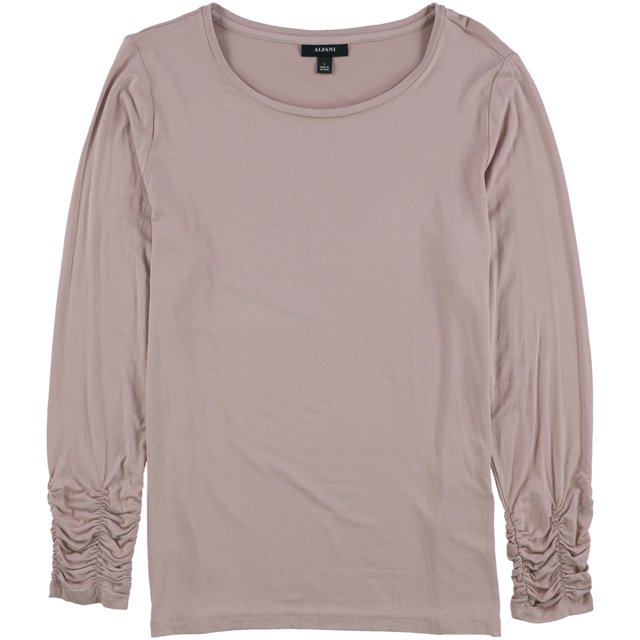 Blusa con pliegues Alfani para mujer, rosa, grande, Pullover
