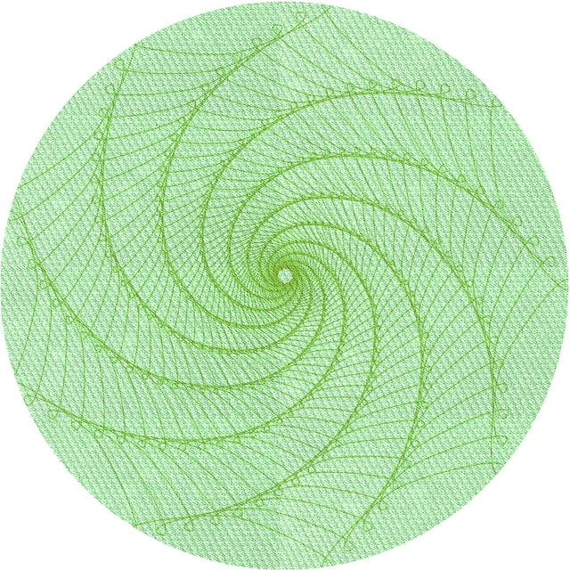 Ahgly Company Tapis Rond Lavable en Machine Intérieur Transitionnel Vert Menthe, 3 Pieds Rond