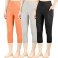 thumbnail image 1 of BIG ELEPHANT Paquete de 3 Pantalones de Yoga de Cintura Alta para Niñas - Leggings Capri Atléticos para Entrenamiento con Bolsillos Laterales, Perfectos de Running, Bailar y Fitness, Tallas S-XXL, 1 of 8