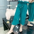 thumbnail image 3 of Fymall Kids Girls Cotton Pleated Wide Leg Pants, 3 of 3
