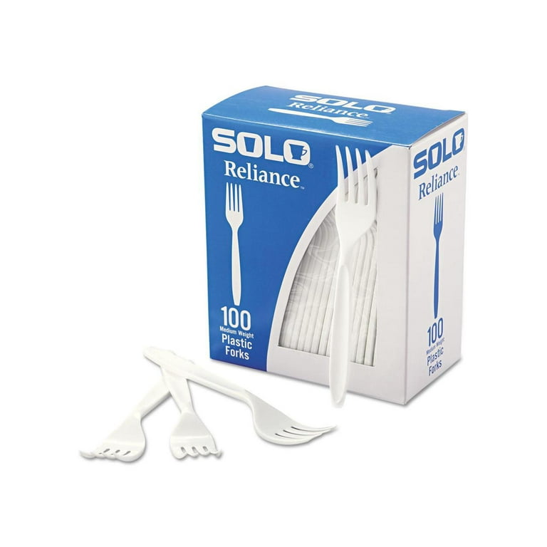 Reliance Mediumweight Cutlery, Fork, White, 100/Box, 1,000/Carton Reliance Mediumweight Cutlery, Fork, White, 100/Box, 1,000/Carton