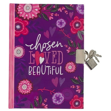 Secret Diary with Lock/Keys, Girls Interactive Christian Purple/Pink Journal with Writing Prompts Teen, Tween God’s Princess 1 Peter 2:9 Bible Verse