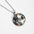 thumbnail image 4 of Tmall Glass Design Circle Pendant Necklace - Stylish Jewelry for Women, 4 of 5