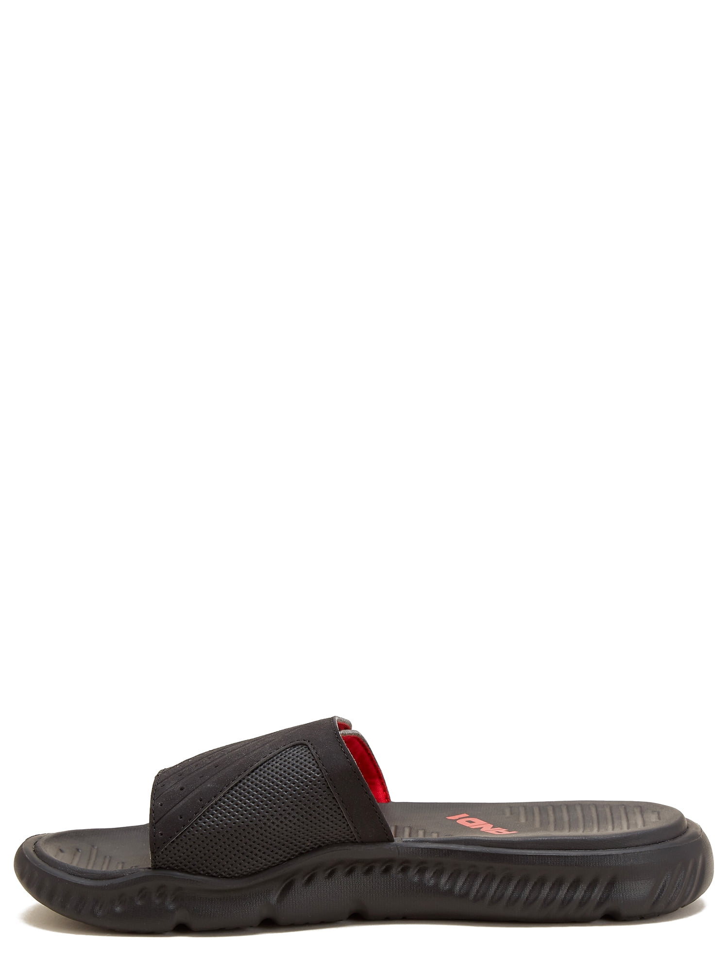 AND1 Black Slide Sandals with Red Logo Accents AND1 Men main image 2