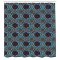 thumbnail image 3 of Ambesonne Moroccan Shower Curtain, Retro Ottoman, 69"Wx84"L, Sand Brown Blue and Ruby, 3 of 3