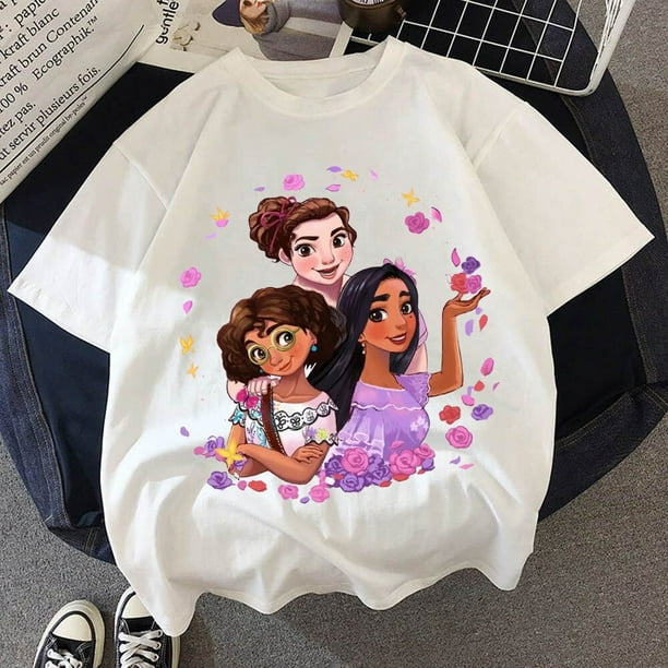 Nuevo Encanto Mirabel niños ropa camisetas Disney camisetas niños dibujos animados Kawaii moda Anime Tops niño niña trajes camiseta Tan Jianjun unisex